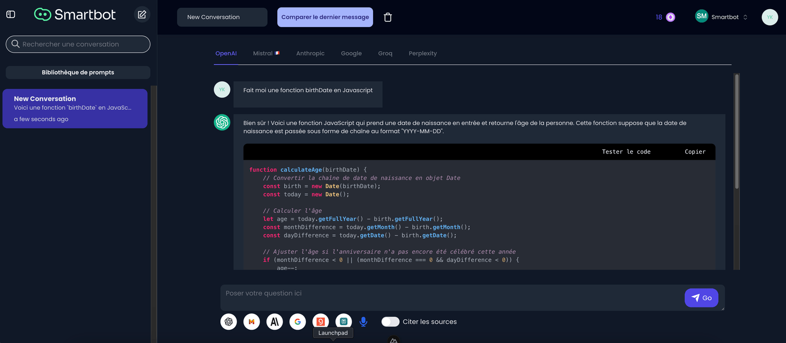 Smartbot Code Interface